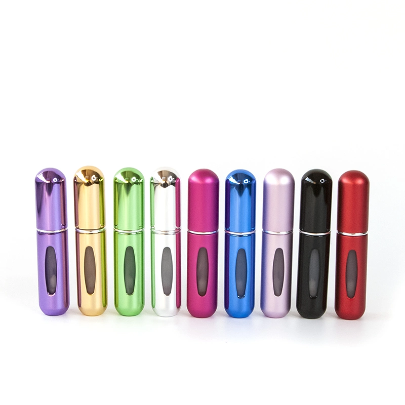 Colorful Portable Empty 5ml 8ml Refill Aluminum Perfume Atomizer Bottles